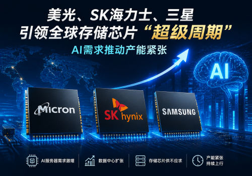 美光、SK海力士、三星引领全球存储芯片“超级周期”，AI需求推动产能紧张